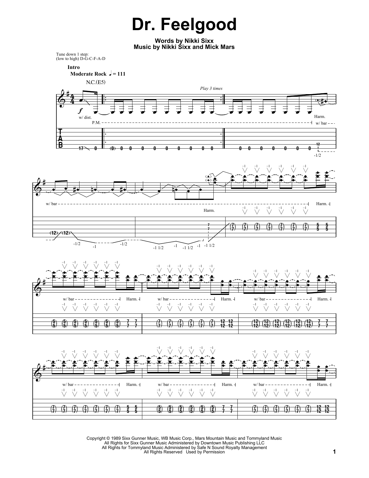 Produktgalerie: Seite 1 von 1 Dr. Feelgood, Motley Crue, Gitarre