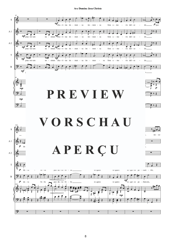 Produktgalerie: Seite 9 von 11 Ave Domine Jesu Christe, , Gemischter Chor SAATB und Orgel