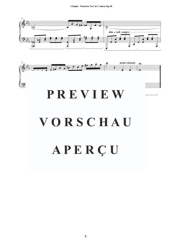 Produktgalerie: Seite 9 von 9 Nocturne Nr. 1 C-Moll, , Klavier Solo