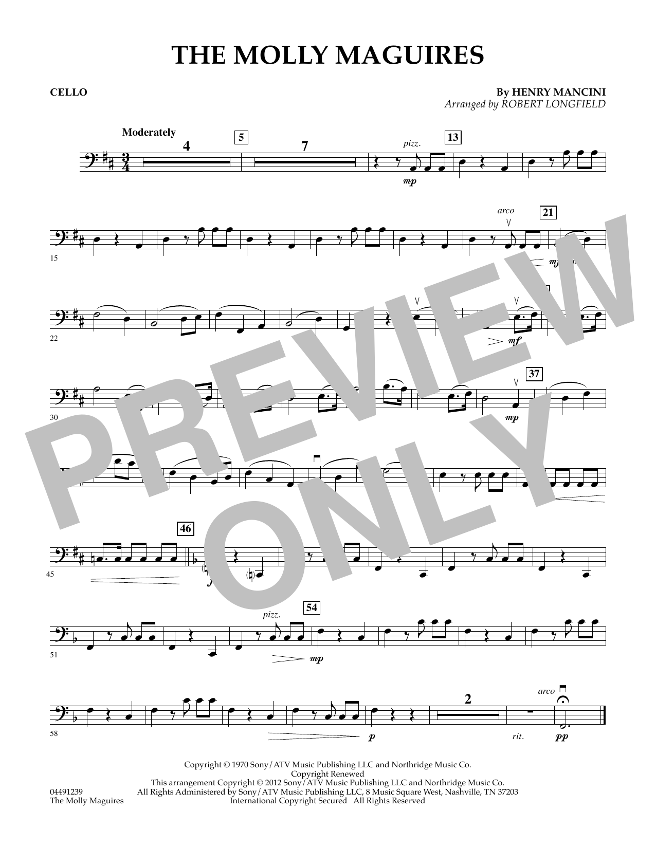Product gallery: Page 1 of 1 The Molly Maguires - Cello, Robert Longfield