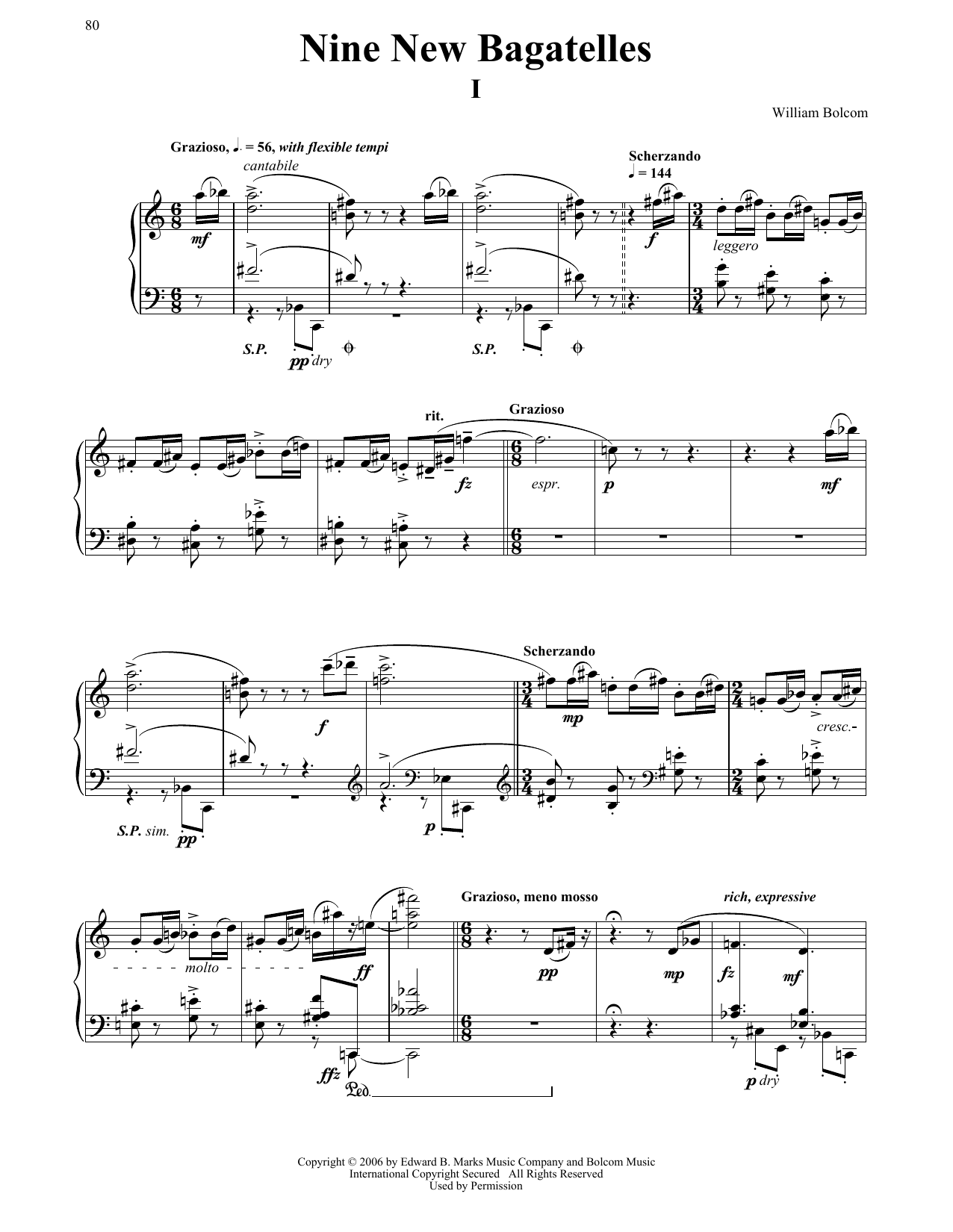 Product gallery: Page 1 of 1 Nine New Bagatelles, William Bolcom
