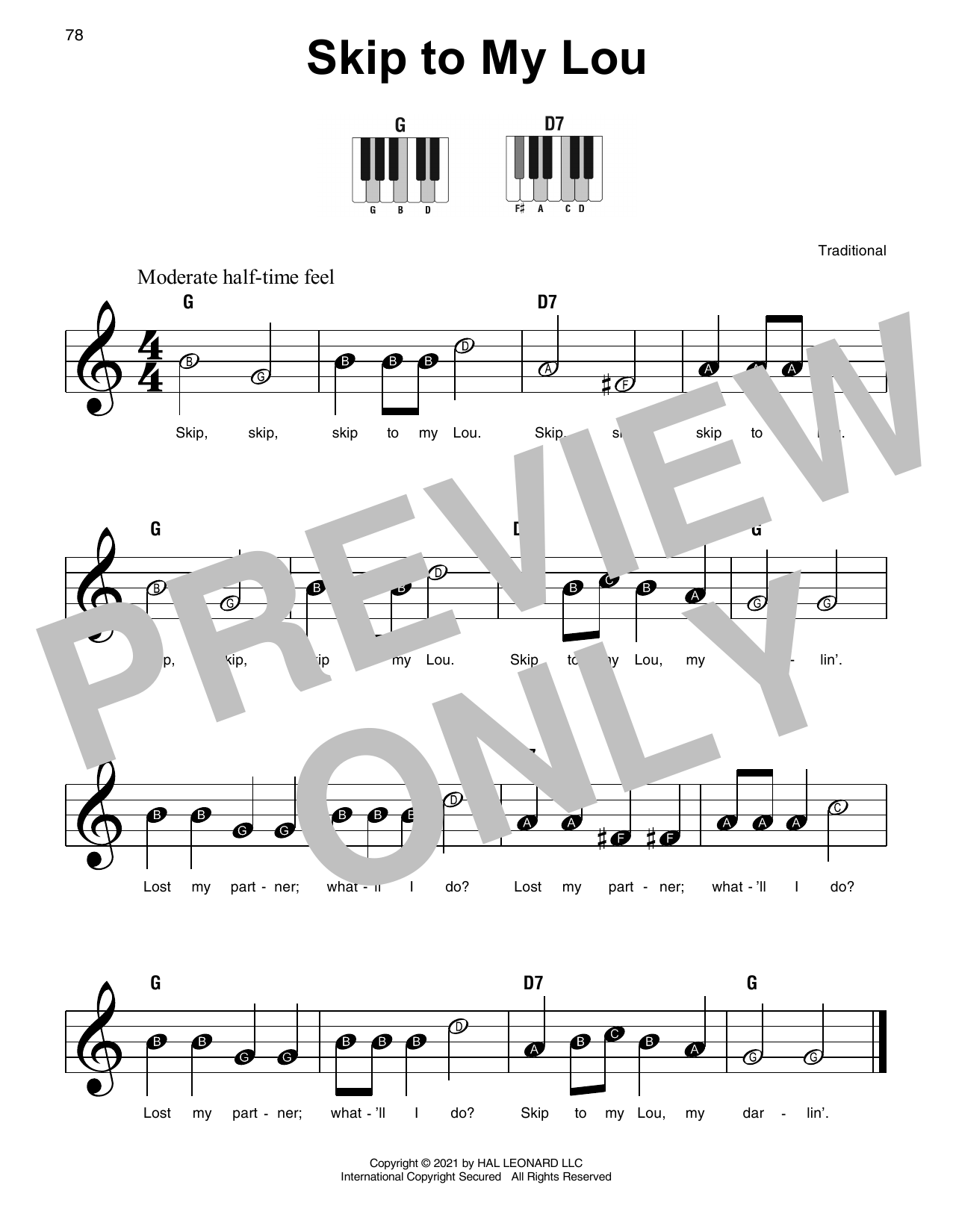 Produktgalerie: Seite 1 von 1 Skip To My Lou, Traditional, Klavier