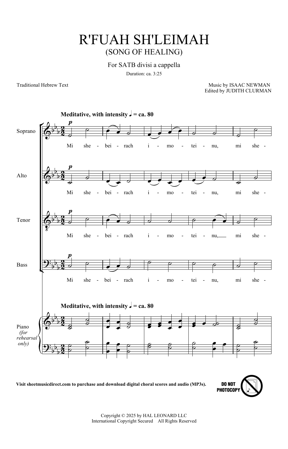 Produktgalerie: Seite 1 von 1 R'fuah Sh'leimah (Song Of Healing), Isaac Newman