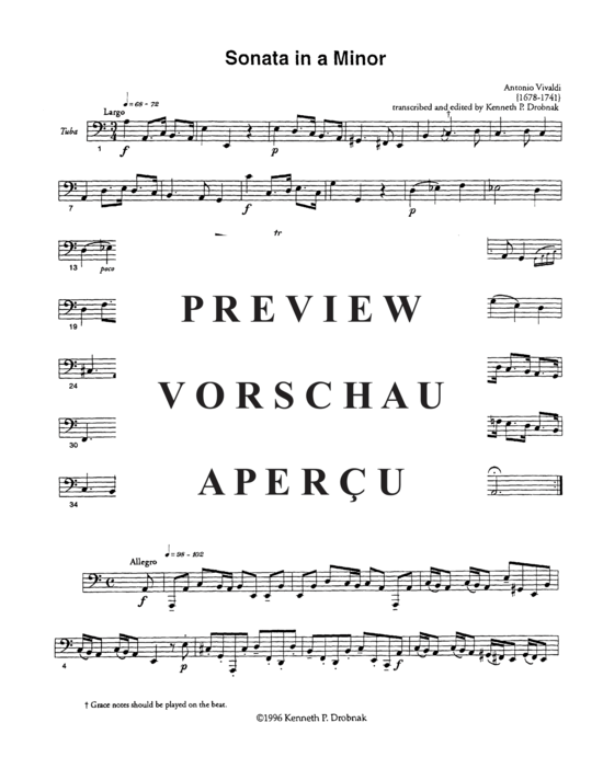 Produktgalerie: Seite 15 von 21 Sonata in a Minor , , (Tuba + Klavier + opt. Violoncello)