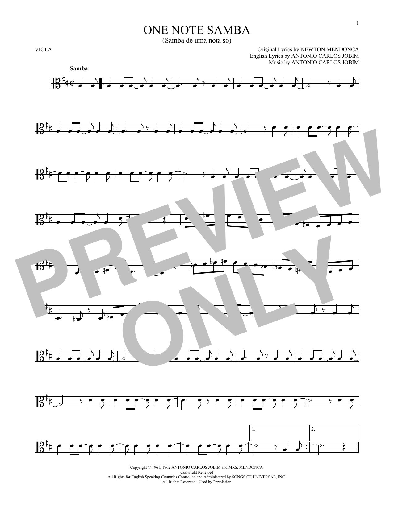 Product gallery: Page 1 of 1 One Note Samba (Samba De Uma Nota So), Antonio Carlos Jobim