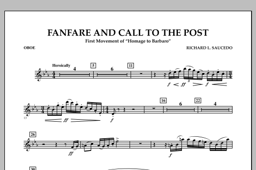 Product picture to: Fanfare and Call to the Post - Oboe