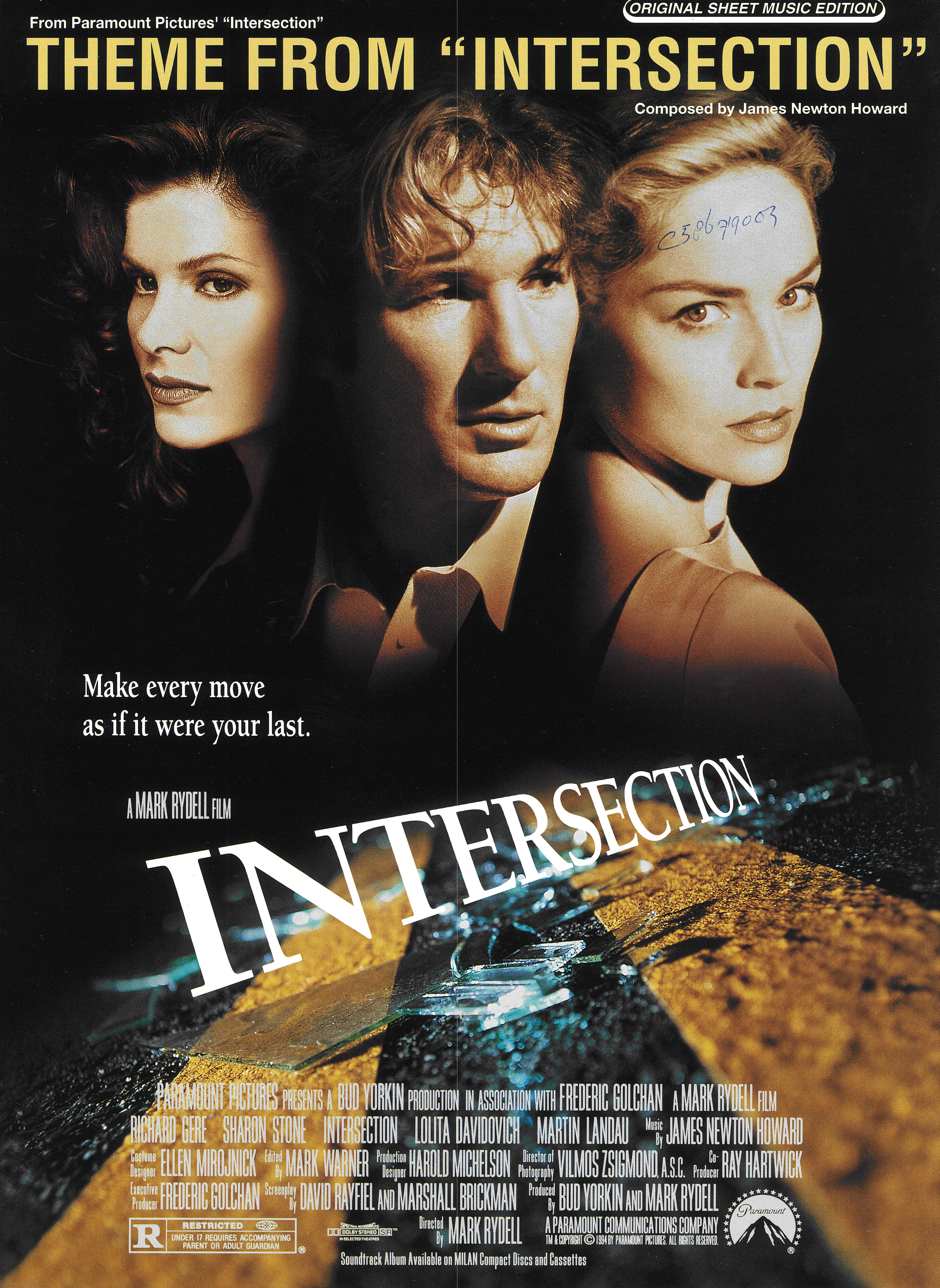 cover: Theme from 'Intersection', James Newton Howard, Klavier