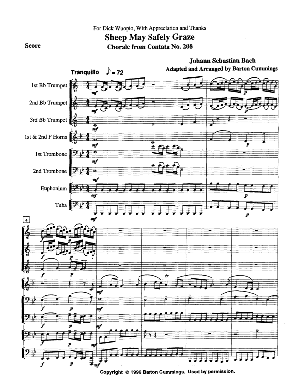 Produktgalerie: Seite 1 von 11 Schafe können sicher weiden, , Brass Ensemble - Nonett