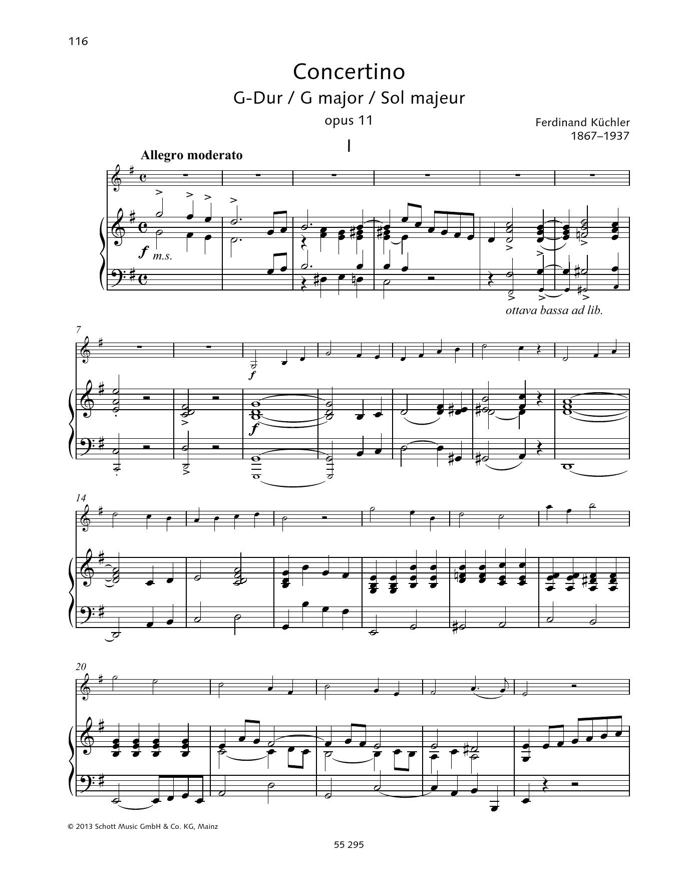 Product picture to: Concertino G major