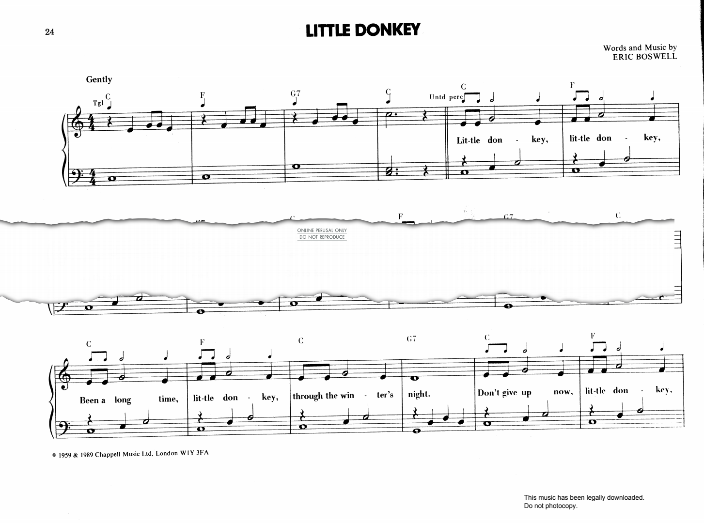 Product gallery: Page 1 of 1 Little Donkey, Eric Boswell