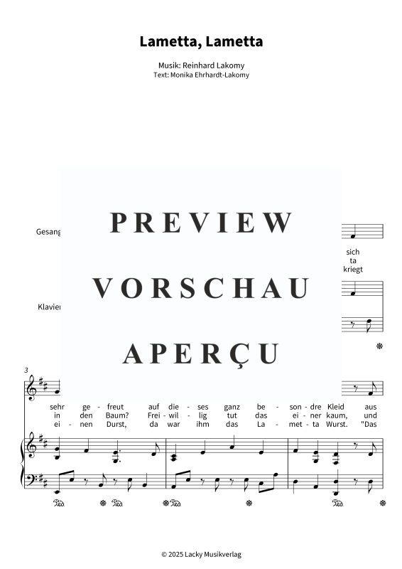 Produktgalerie: Seite 5 von 7 Lametta, Lametta, , Gesang und Klavier