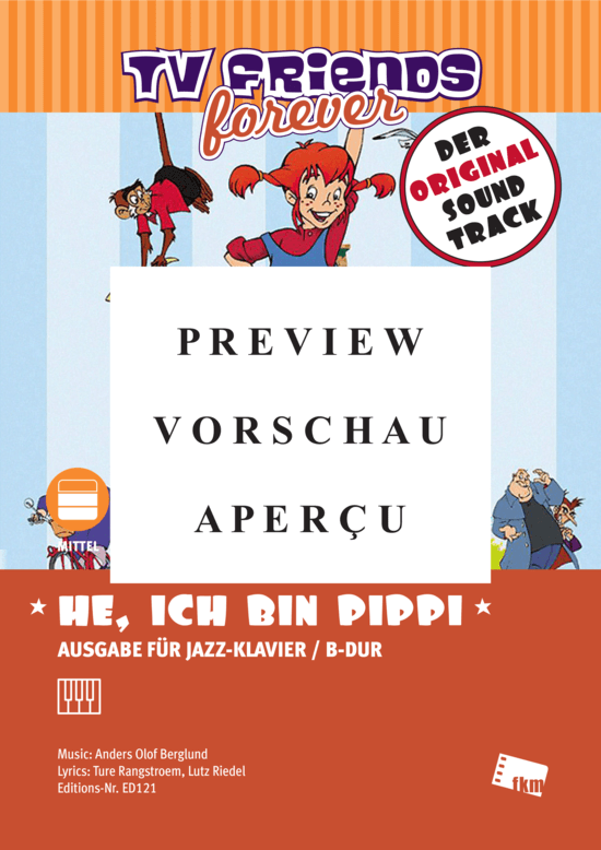 Product gallery: Page 2 of 8 He, ich bin Pippi - Arrangiert für Jazzklavier , , Piano Solo