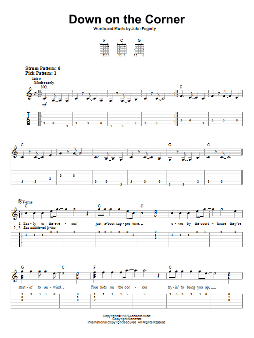 Produktgalerie: Seite 1 von 1 Down On The Corner, Creedence Clearwater Revival, Gitarre