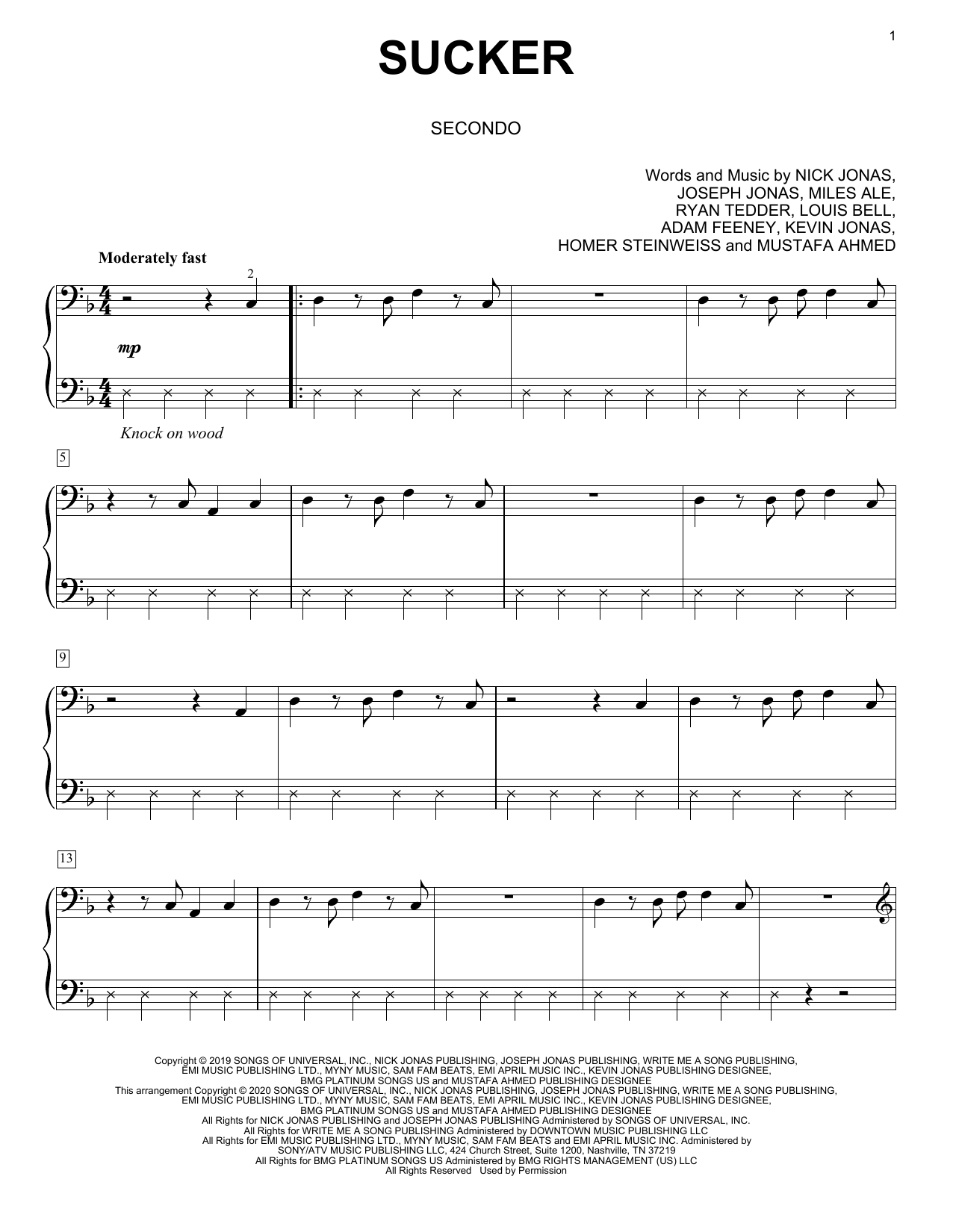 Product picture to: Sucker (arr. David Pearl)