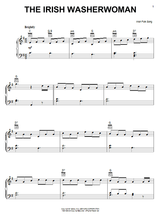 Product gallery: Page 1 of 1 The Irish Washerwoman, Irish Folksong