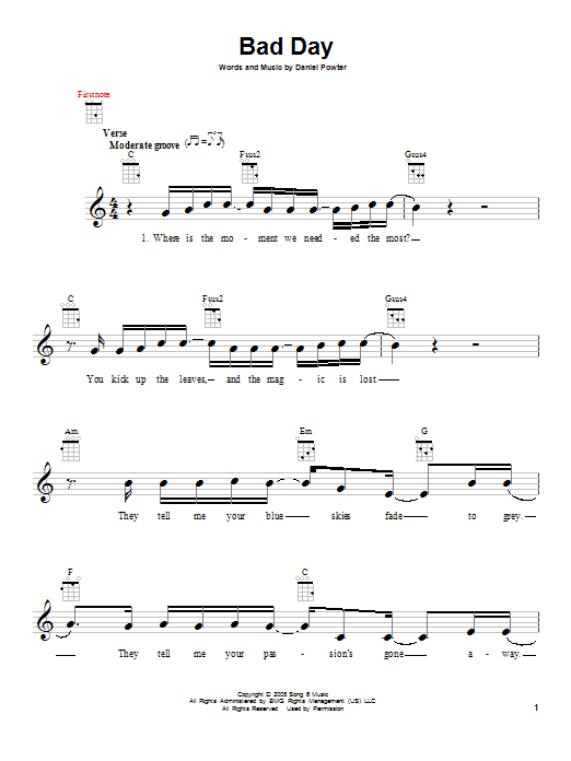 Product gallery: Page 1 of 1 Bad Day, Daniel Powter