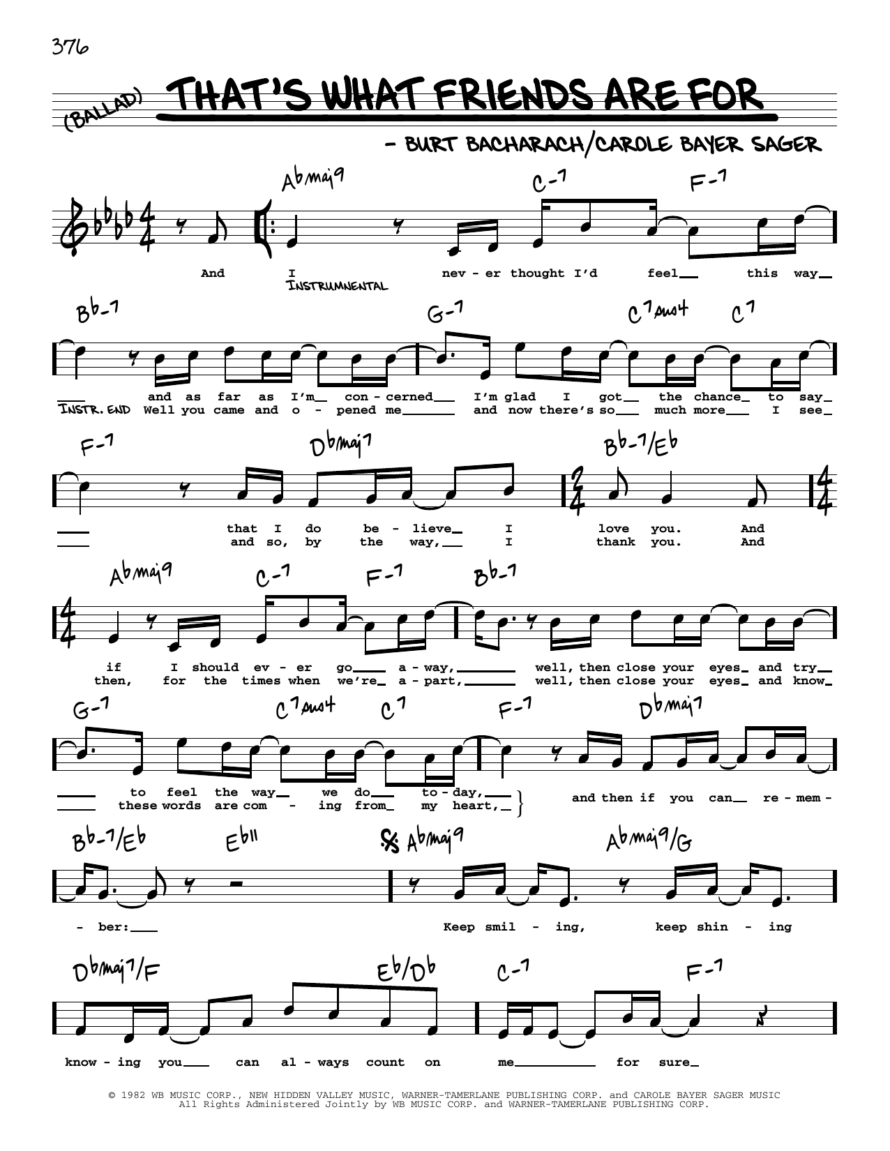 Produktbild zu:  That's What Friends Are For (High Voice) - Dionne & Friends