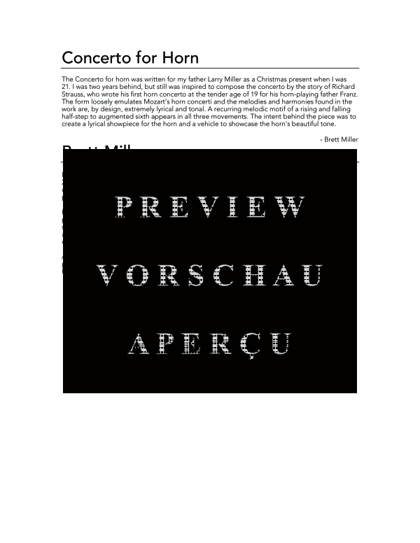 Produktgalerie: Seite 11 von 11 Concerto, , (Horn in F und Klavier)