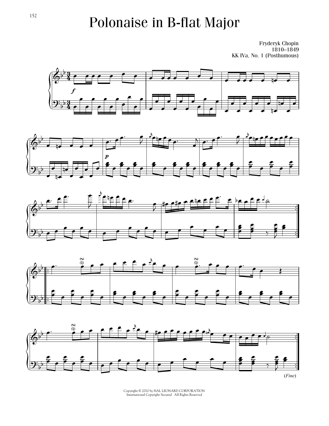 Product picture to: Polonaise In B-Flat Major, KK IVa, No. 1