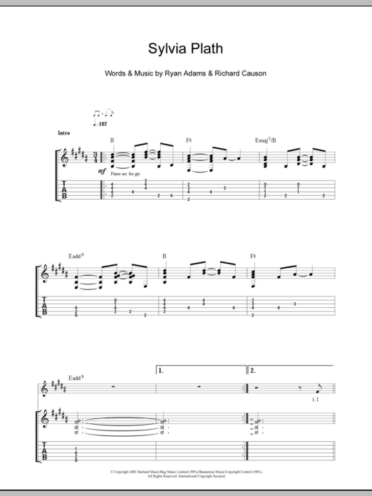 Product gallery: Page 1 of 1 Sylvia Plath, Ryan Adams