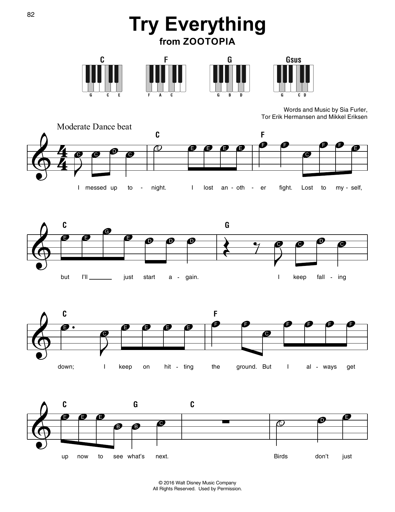 Product picture to:  Try Everything (from Zootopia) - Shakira