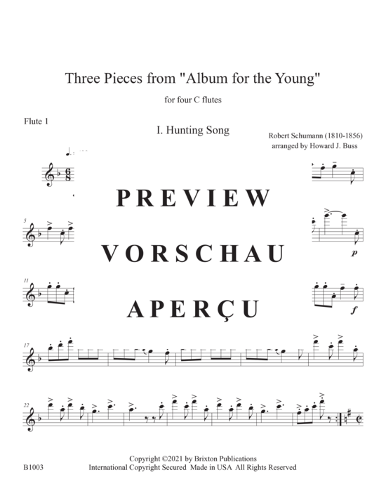 gallery: Three Pieces from Album for the Young , , (4 Flöten in C)