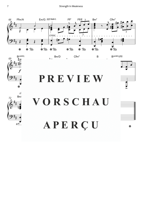 Produktgalerie: Seite 9 von 9 Strength In Weakness, , Klavier Solo