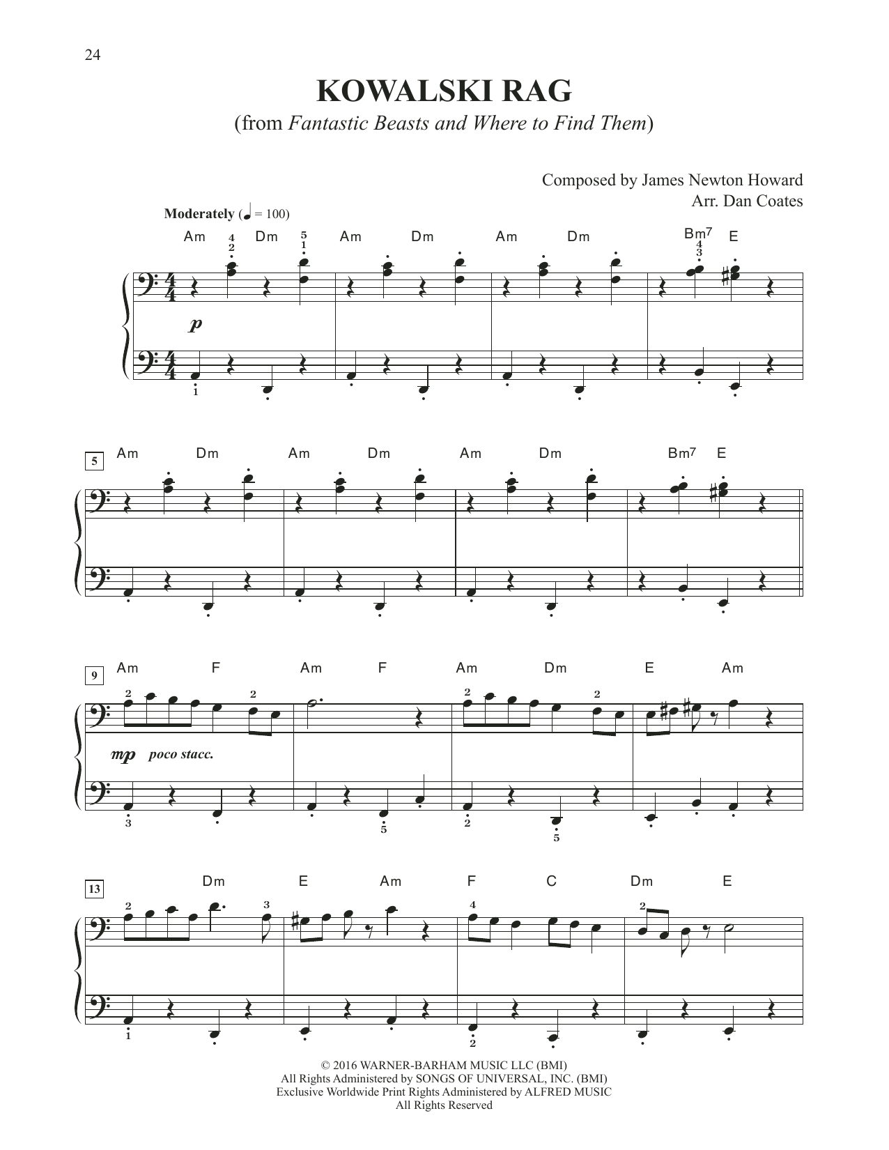 Produktbild zu: Kowalski Rag (from Fantastic Beasts And Where To Find Them) (arr. Dan Coates)