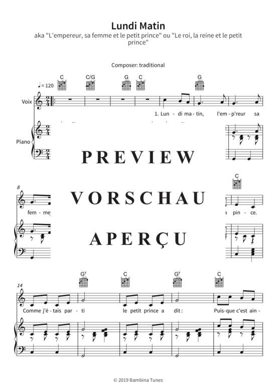 Produktbild zu: Lundi Matin - aka L´empereur, sa femme et le petit prince ou Le roi, la reine et le petit princetraditional