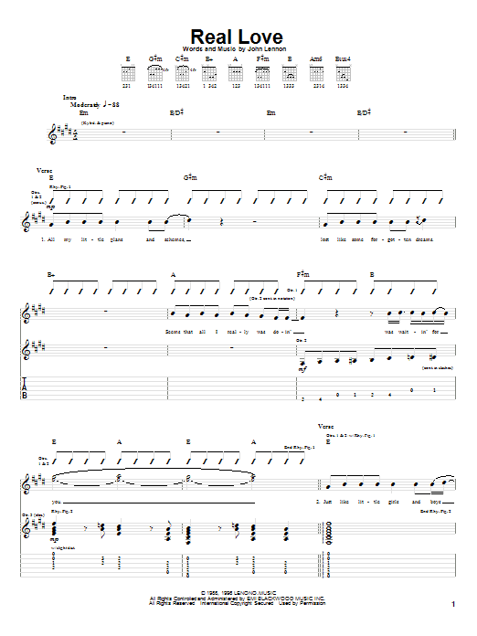 gallery: Real Love, The Beatles, Gitarre