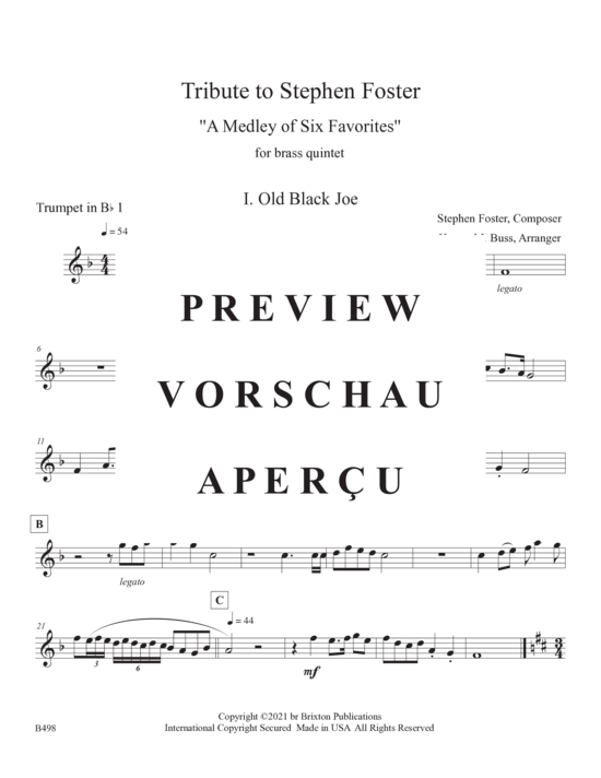 Produktgalerie: Seite 21 von 21 Tribute to Stephen Foster , , (Blechbläserquintett)