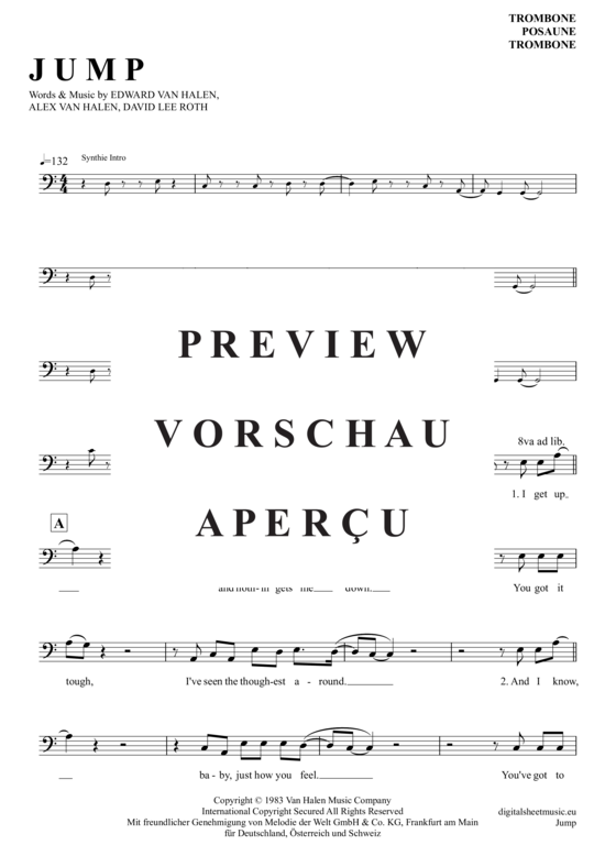 Product gallery: Page 2 of 5 Jump , Halen, Van, (Posaune / Bariton)