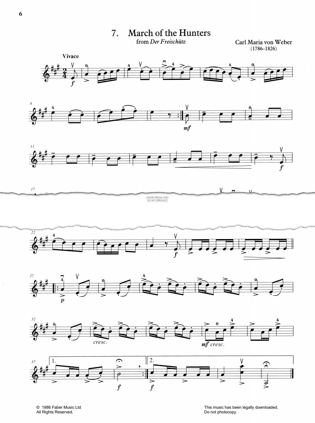 Product gallery: Page 1 of 1 March of the Hunters (from 'Der Freischütz'), Carl Maria von Weber