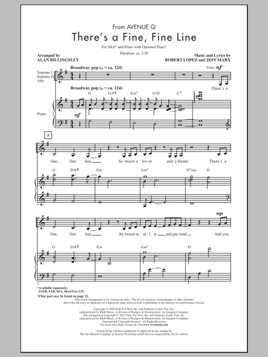 Produktgalerie: Seite 1 von 1 There's A Fine, Fine Line, Alan Billingsley, Chor