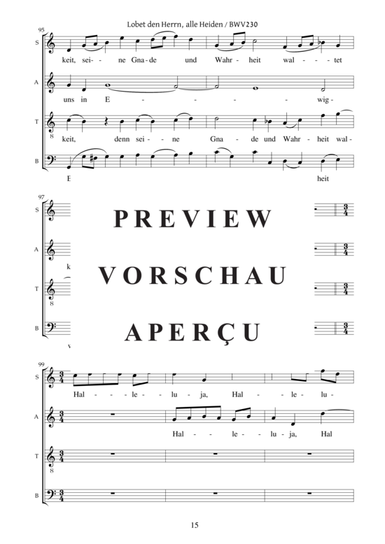 gallery: Motette Lobet den Herrn, alle Heiden BWV 230 , , (Gemischter Chor)