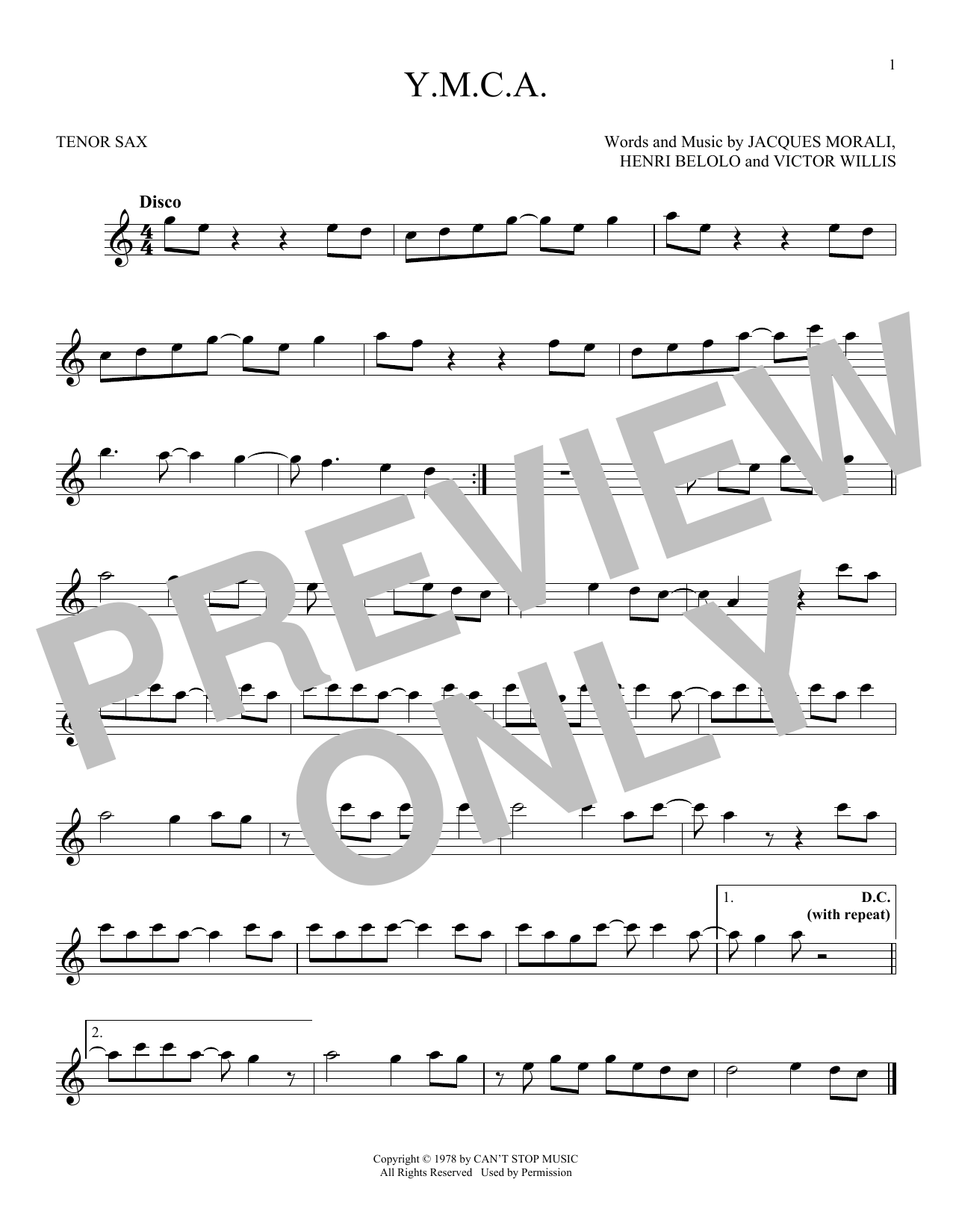 Product gallery: Page 1 of 1 Y.M.C.A., Village People