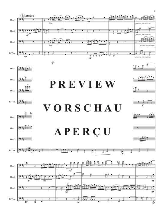 Product gallery: Page 4 of 21 Quartet in D Major, TWV 43:G2 , , (Trombone Quartet)