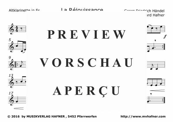 Product gallery: Page 7 of 10 Feuerwerksmusik - La Réjouissance, , (Clarinet Quintet)