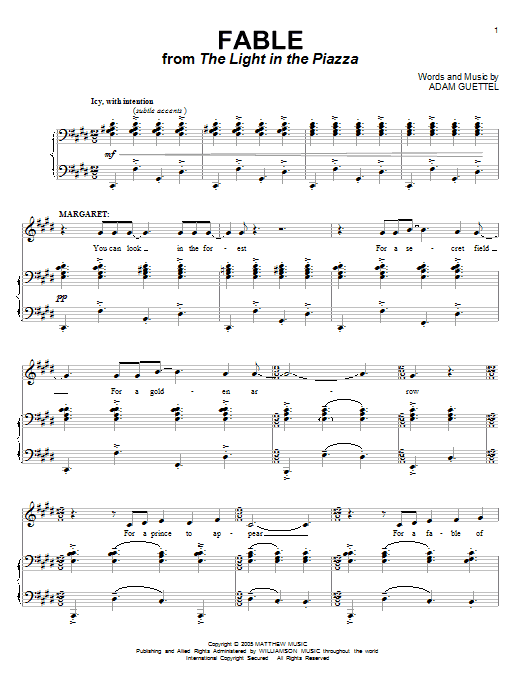 Produktbild zu: Fable (from The Light In The Piazza)