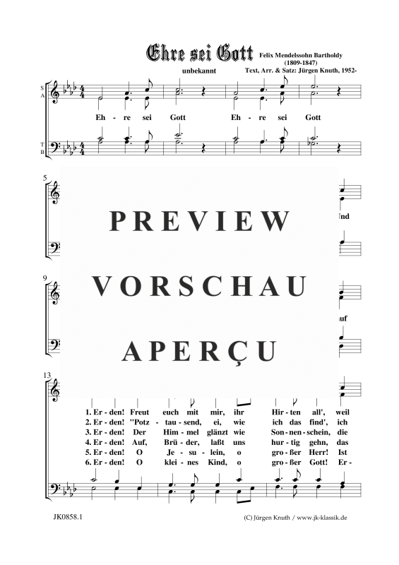 gallery: Ehre sei Gott, , Gemischter Chor