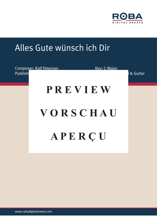 gallery: Alles Gute wünsch ich Dir  , , (Klavier Solo)