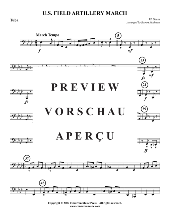 gallery: U.S. Field Artillery Marsch , , (Blechbläserquintett)