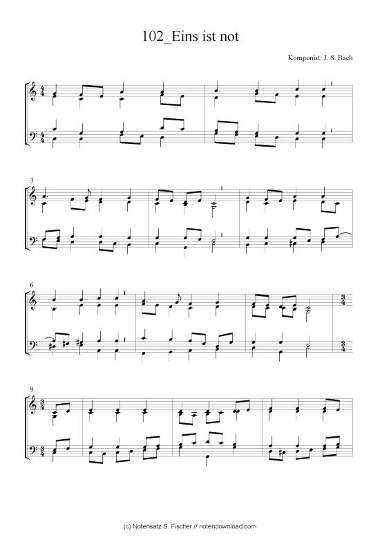Product picture to: Eins ist not J. S. Bach