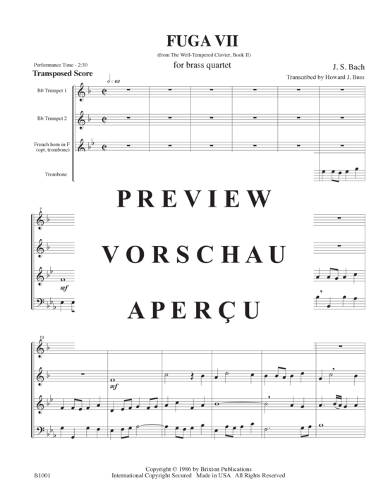 gallery: Fuga VII , , (Blechbläserquartett)