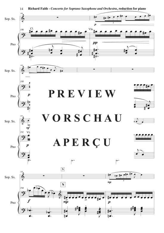 Product gallery: Page 15 of 21 Concerto für Sopran-Saxophon und Kammerorchester , , (soprano saxophone + piano)