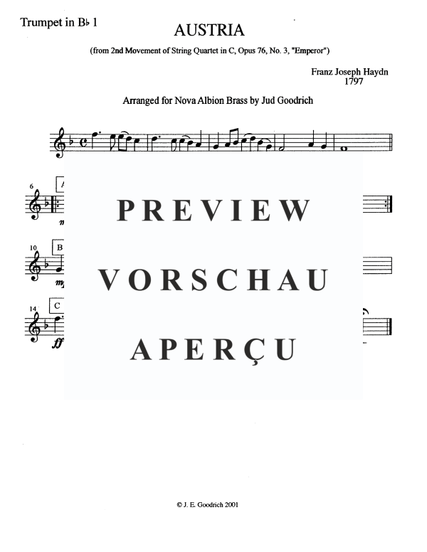 Product gallery: Page 4 of 9 Austria (Streichquartett in C Opus 76), , Brass Quintet