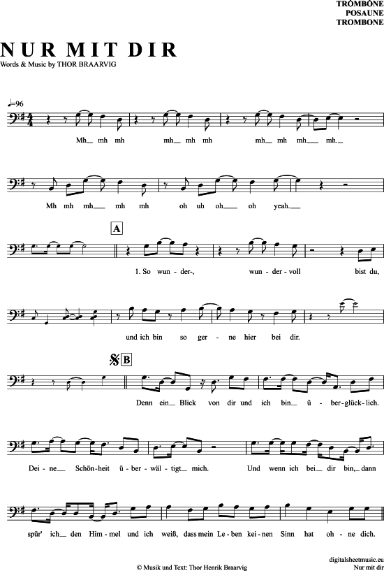 Product gallery: Page 1 of 4 Nur Mit Dir , Braarvig, Thor, (Posaune / Bariton)