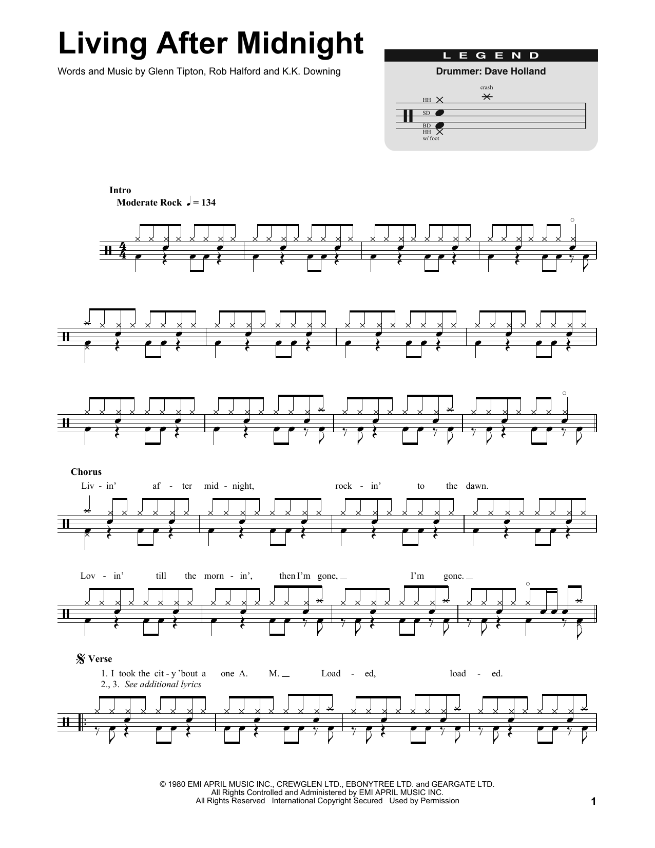 Product gallery: Page 1 of 1 Living After Midnight, Judas Priest