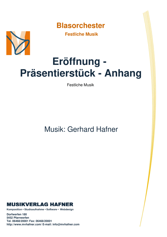 Product picture to: Eröffnung - Präsentierstück - AnhangGerhard Hafner