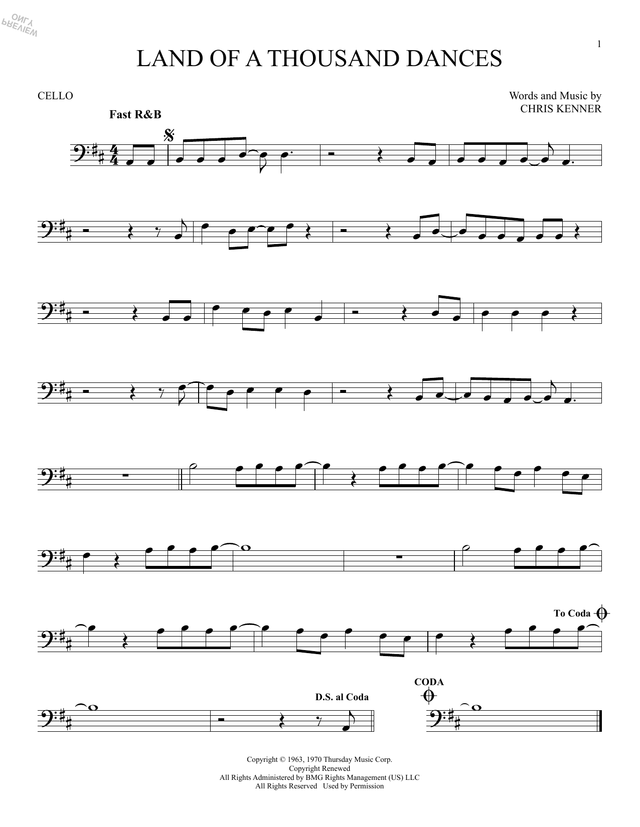 Produktgalerie: Seite 1 von 1 Land Of A Thousand Dances, Wilson Pickett, Violoncello